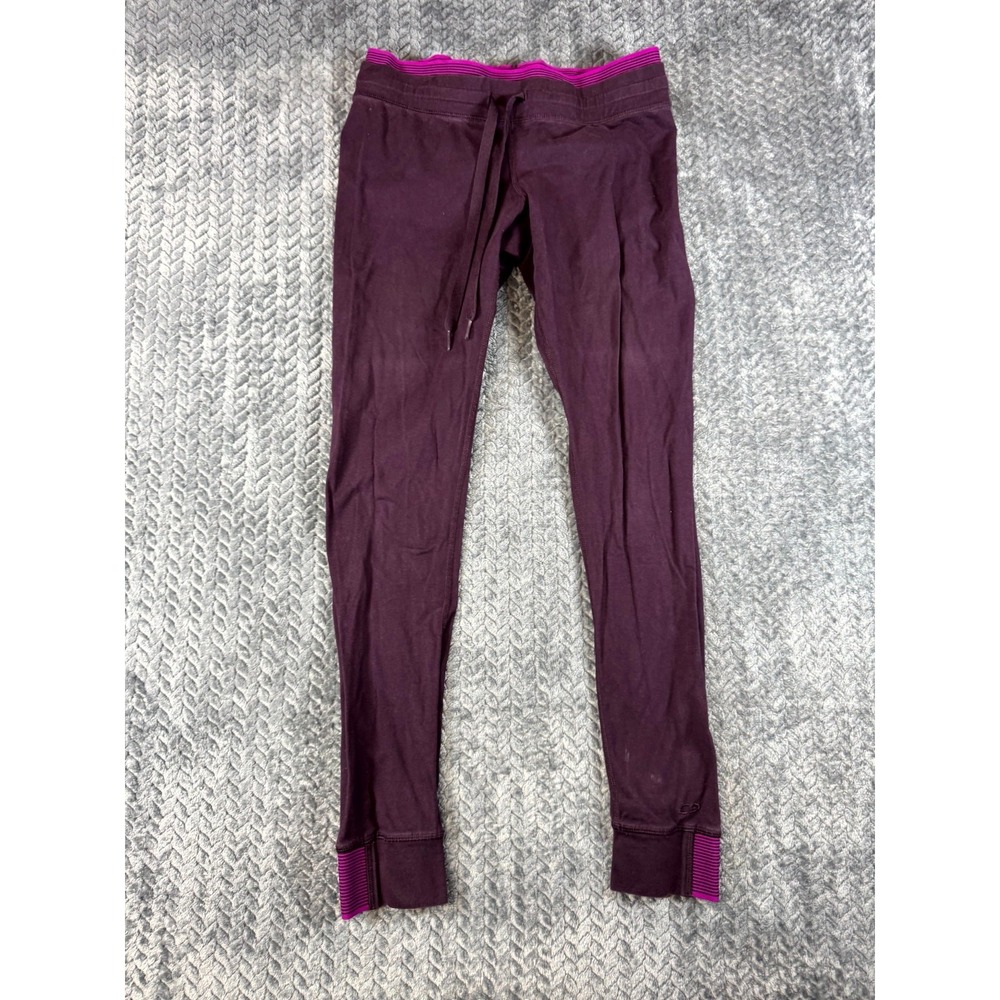 Champion Jogger Pants Womens Medium Purple Cotton Stretch Tapered Leg Drawstring